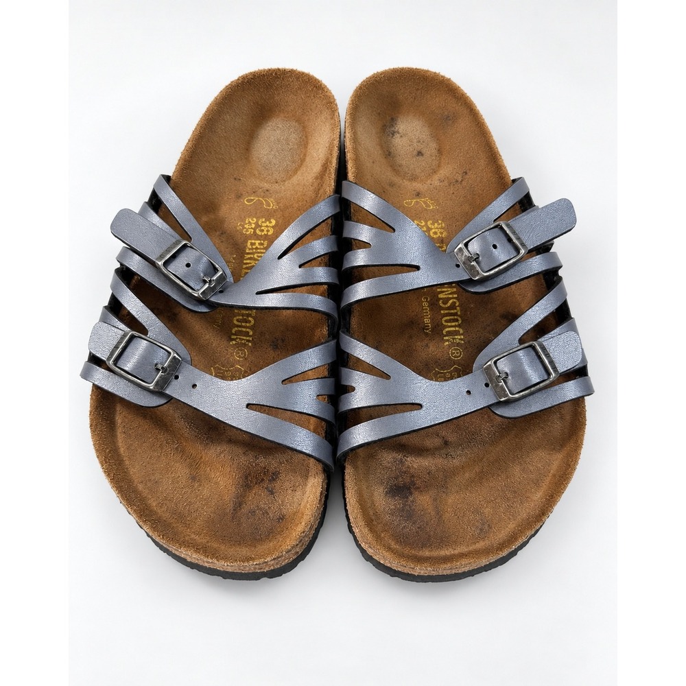 Birkenstock Granada Metallic Silver Sandals EU 36 US 5.5 Regular Width